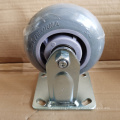 4 6 5 8 inch Fixed Plate Swivel Plate Heavy duty gray thermoplastic rubber TPR swivel caster with brake